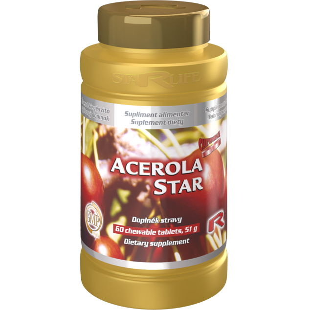 ACEROLA STAR, 60 tablet – přírodní vitamín C pro posílení imunity.