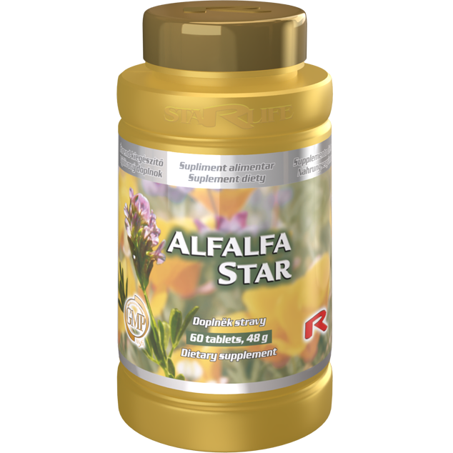 ALFALFA STAR, 60 tablet – vojtěška pro přirozenou detoxikaci těla.
