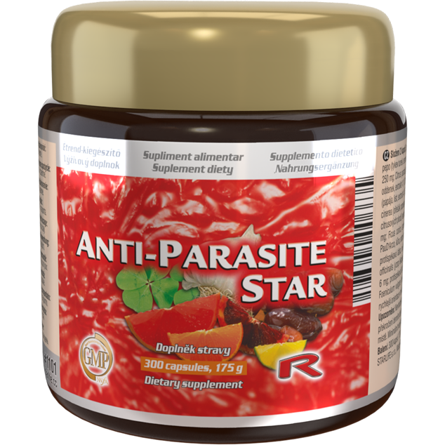 ANTI-PARASITE STAR, 300 kapslí – výhodné balení pro očistu od parazitů.