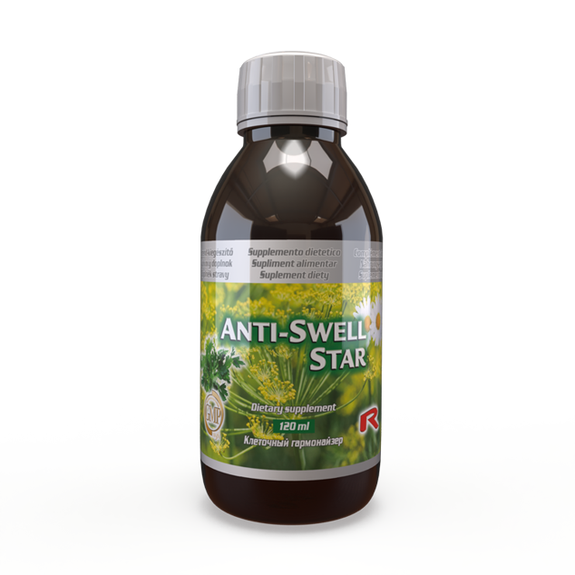 ANTI-SWELL STAR, 120 ml – roztok pro podporu odvodnění a proti otokům.