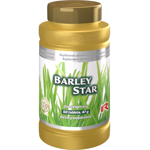 BARLEY STAR, 60 tablet – mladý ječmen pro vitalitu a detoxikaci.