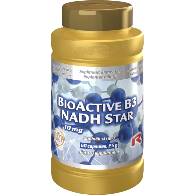 BIOACTIVE B3 NADH STAR, 60 kapslí – energie pro buňky a mozek.