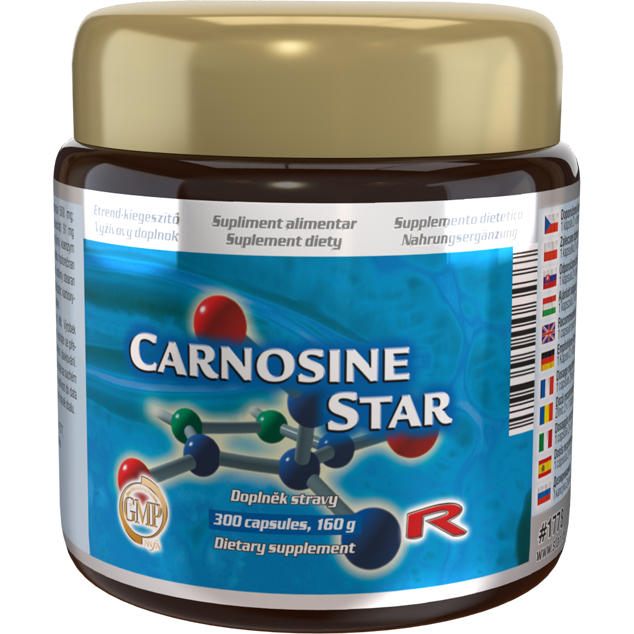 CARNOSINE STAR, 300 kapslí – výhodné balení silného antioxidantu.