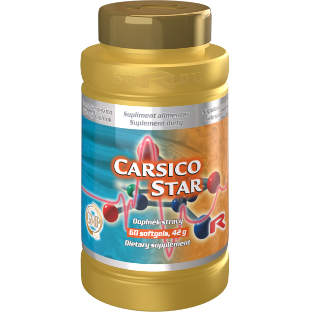 CARSICO STAR, 60 softgel kapslí pro podporu srdce a cév.