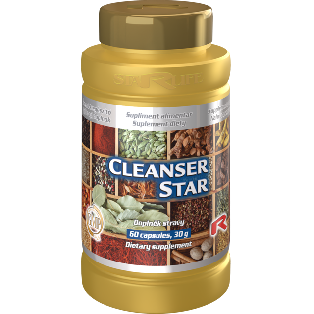 CLEANSER STAR, 60 kapslí – bylinná směs pro detoxikaci organismu.