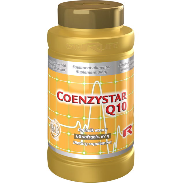 COENZYSTAR Q10, 60 softgel kapslí pro energii a zdravé srdce.