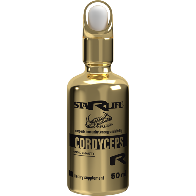 CORDYCEPS DROPS, 50 ml – bylinné kapky s extraktem z cordycepsu.