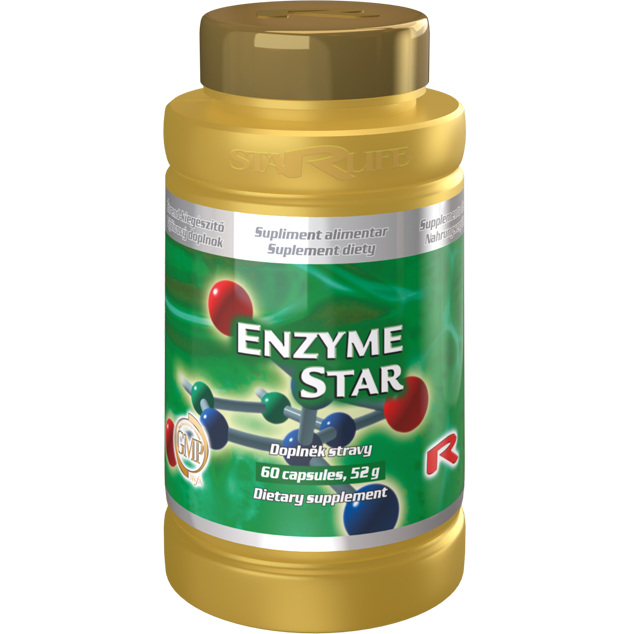 ENZYME STAR, 60 kapslí – směs trávicích enzymů pro podporu trávení.