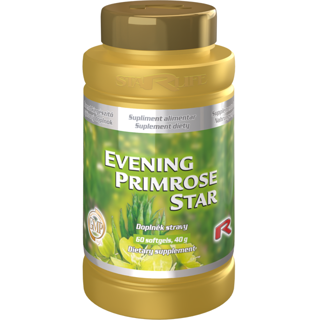 EVENING PRIMROSE STAR, 60 kapslí – pupalkový olej pro zdravou pleť a hormony.
