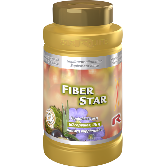 FIBER STAR, 60 tablet – vláknina pro správnou funkci střev a trávení.