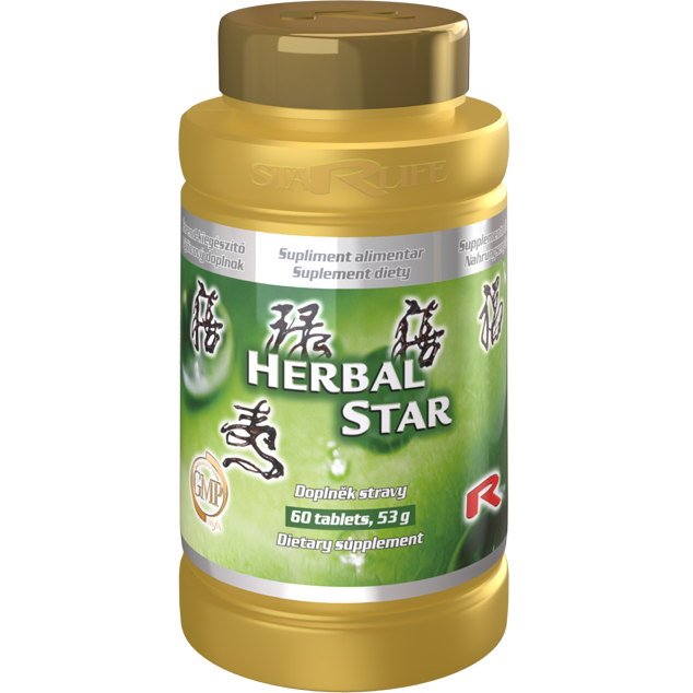 HERBAL STAR, 60 tablet – širokospektrální bylinná směs pro zdraví.
