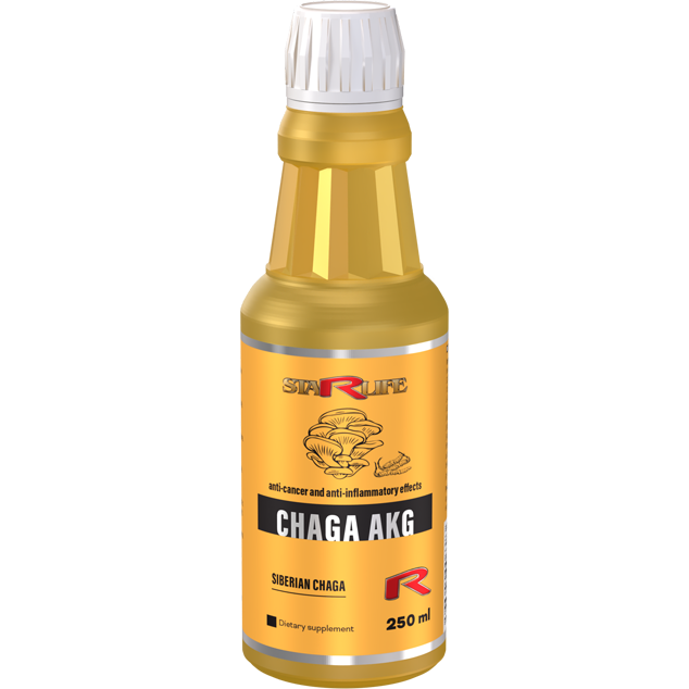 CHAGA AKG STAR, 250 ml – tekutý extrakt z rezavce šikmého pro imunitu.