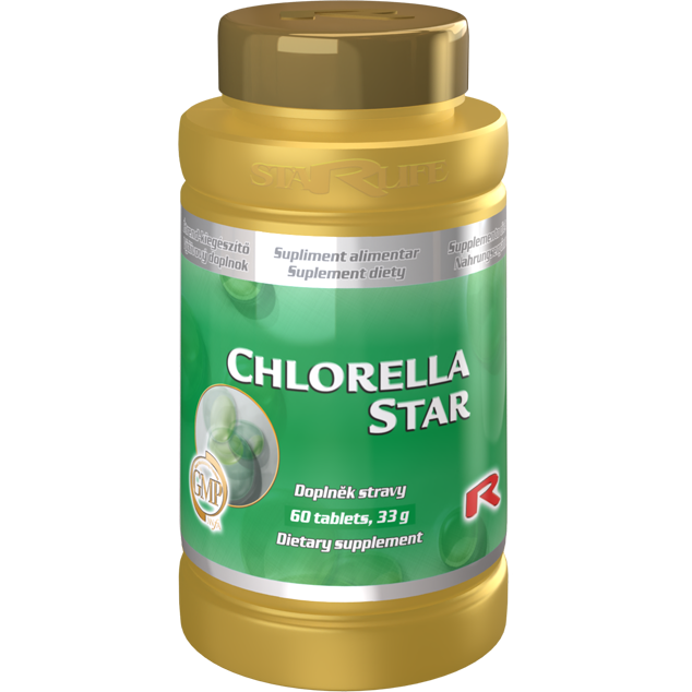 CHLORELLA STAR, 60 tablet – sladkovodní řasa pro detoxikaci a vitalitu.