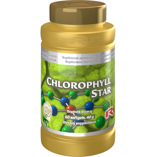 CHLOROPHYLL STAR, 60 kapslí – přírodní barvivo pro podporu krvetvorby.