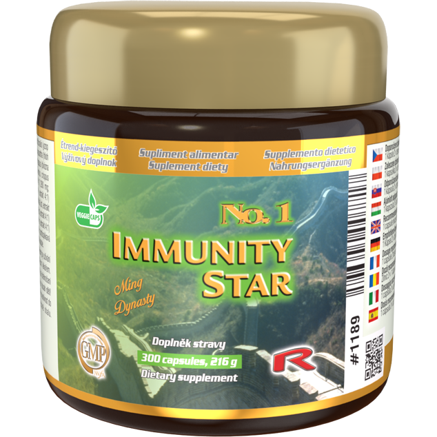 IMMUNITY STAR, 300 kapslí – výhodné balení pro silný imunitní systém.