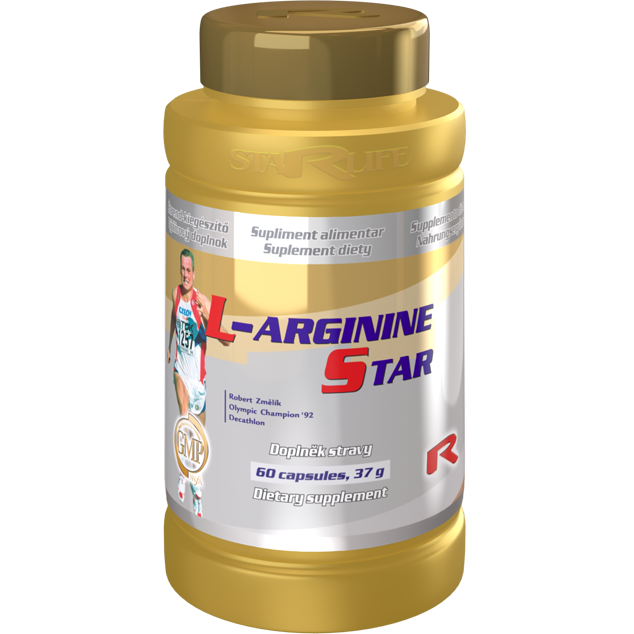 L-ARGININE STAR, 60 kapslí – podpora kardiovaskulárního systému a vitality.