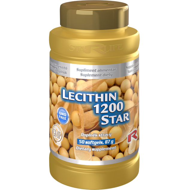 LECITHIN 1200 STAR, 50 kapslí – podpora paměti, koncentrace a zdravých jater.