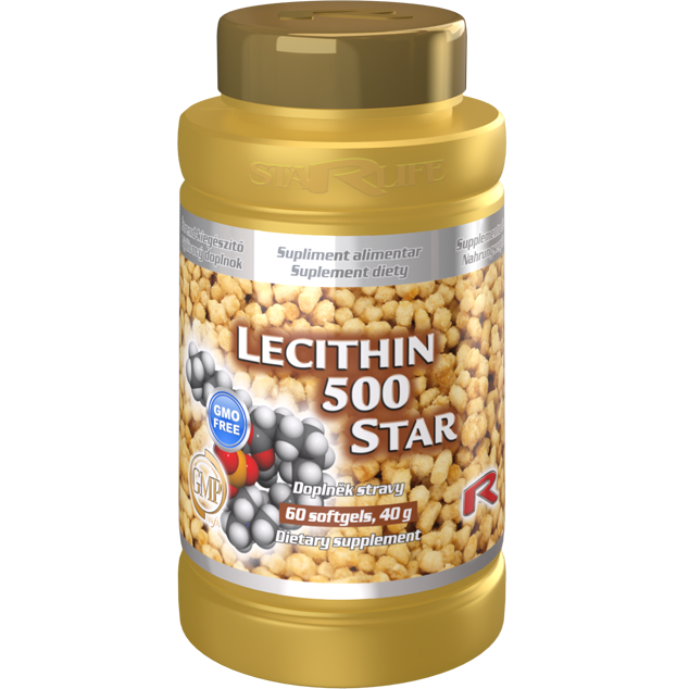 LECITHIN 500 STAR, 50 kapslí – podpora paměti, koncentrace a zdravých jater.