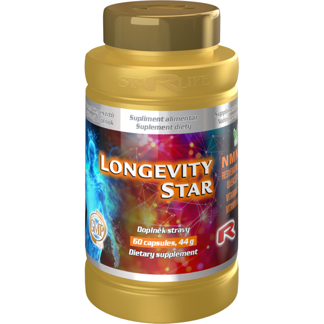 LONGEVITY STAR, 60 kapslí – antioxidanty pro dlouhověkost a ochranu buněk.