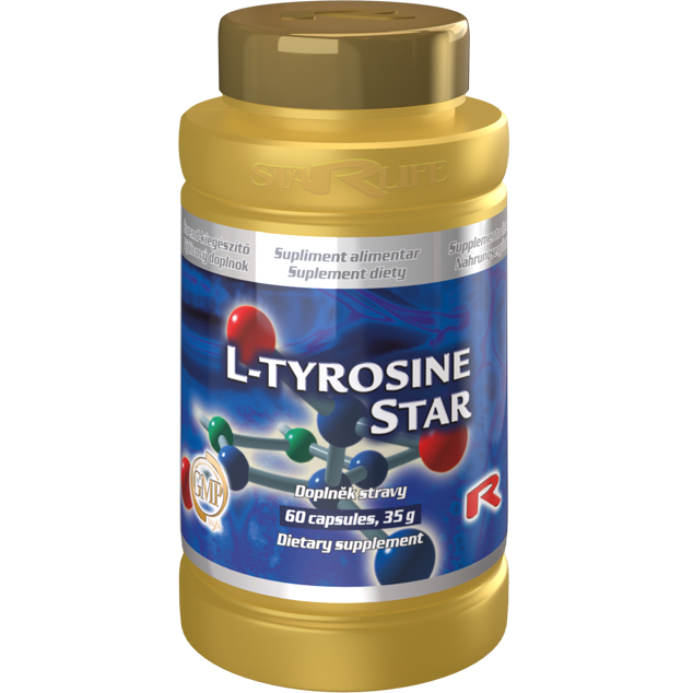 L-TYROSINE STAR, 60 kapslí – aminokyselina pro podporu při stresu a únavě.