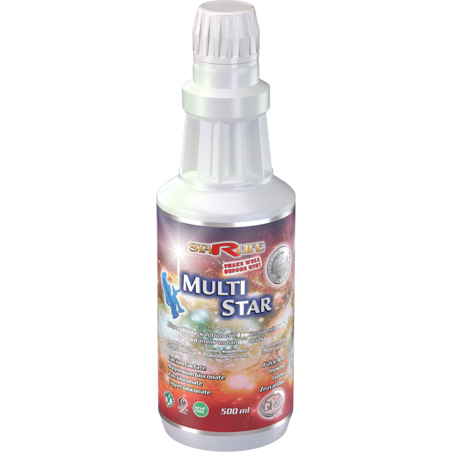 MULTI STAR, 500 ml – tekutý multivitamin a minerály pro celou rodinu.