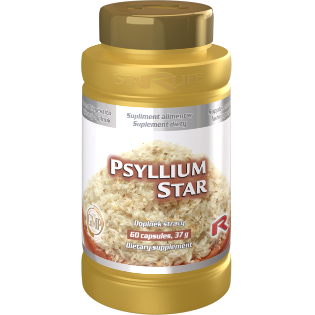 PSYLLIUM STAR, 60 kapslí – přírodní vláknina pro zdravé vyprazdňování.
