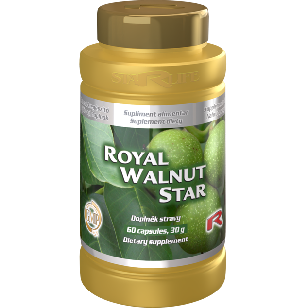 ROYAL WALNUT STAR, 60 kapslí – extrakt z ořešáku černého pro očistu střev.