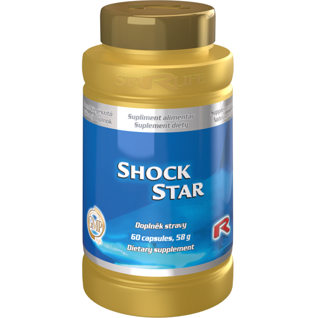 SHOCK STAR, 60 kapslí – energetický komplex pro zvýšení fyzického výkonu.