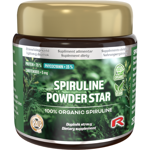 SPIRULINE POWDER STAR, 250 g – čistý prášek ze spiruliny pro detoxikaci.