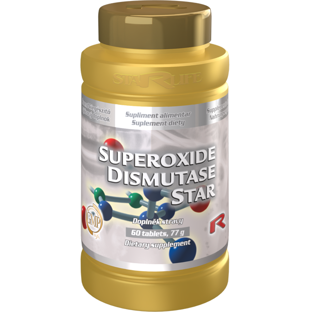 SUPEROXIDE DISMUTASE STAR, 60 tablet – silný antioxidační enzym pro ochranu buněk.