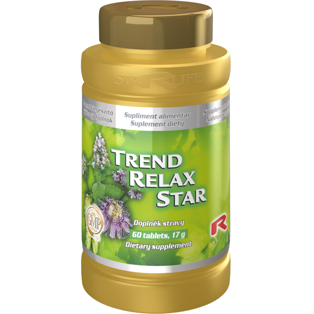 TREND RELAX STAR, 60 tablet – přírodní komplex pro duševní pohodu a relaxaci.
