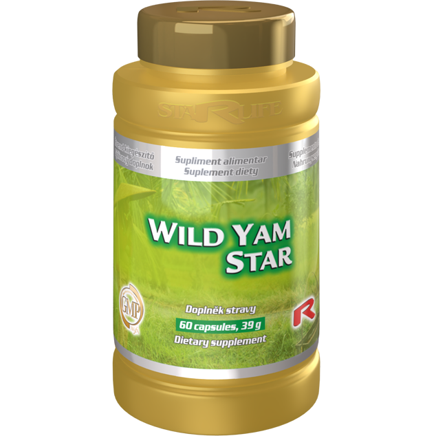 WILD YAM STAR, 60 kapslí – extrakt ze smldince pro hormonální rovnováhu žen.